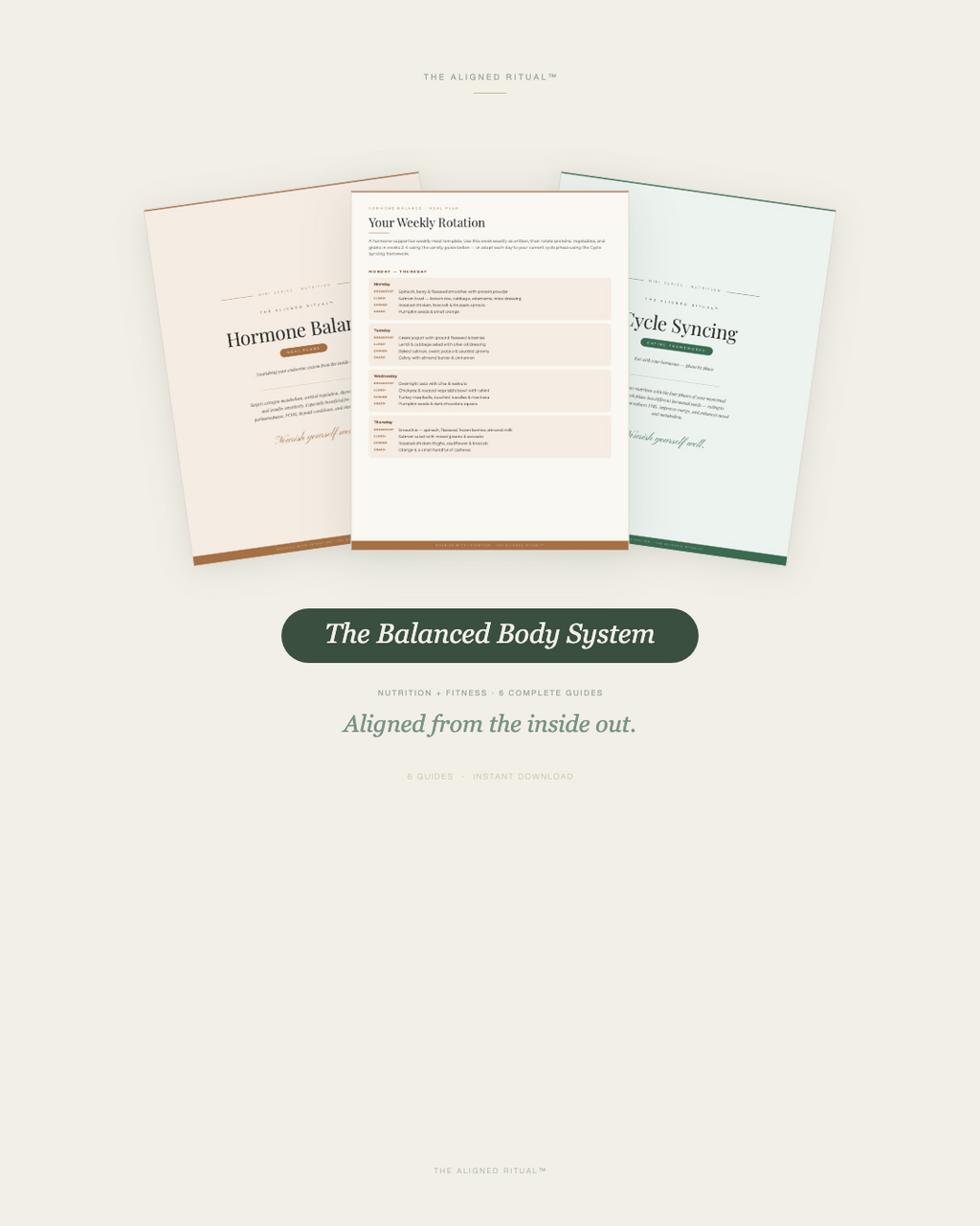 The Balanced Body System — Complete Hormone Nutrition + 3 Fitness Programs (6 Guides)