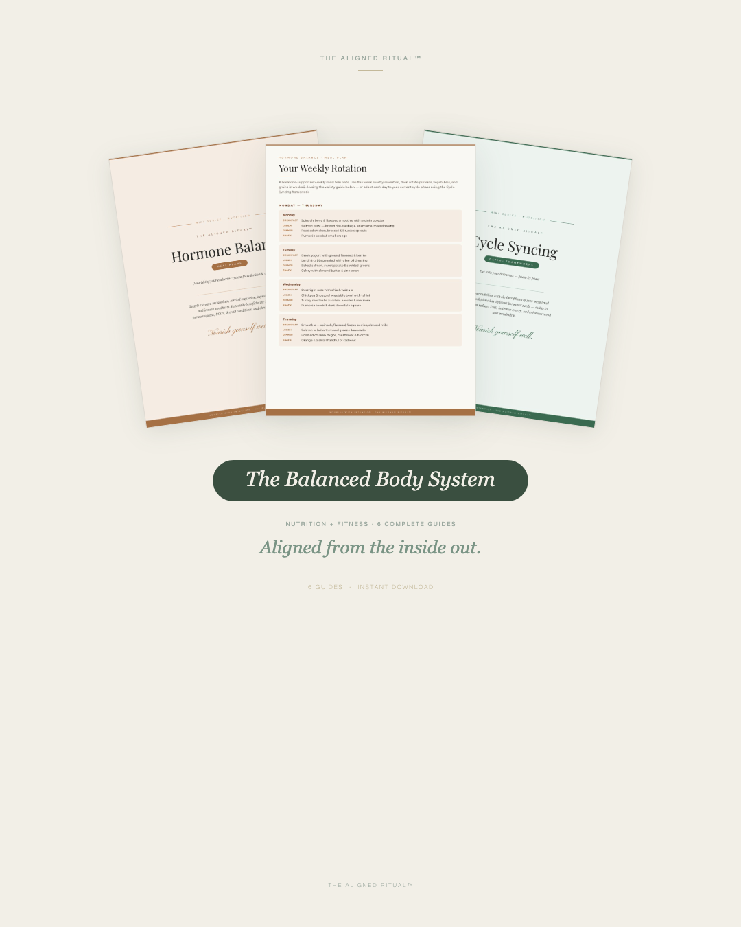The Balanced Body System — Complete Hormone Nutrition + 3 Fitness Programs (6 Guides)