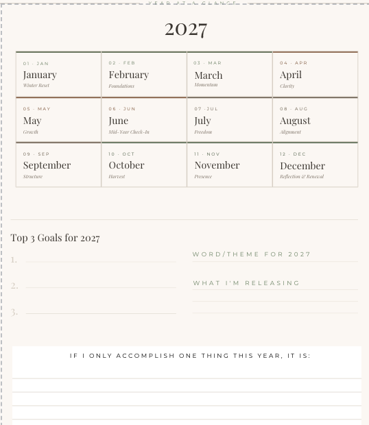 The Aligned Ritual™ 2027 Planner — Physical Edition