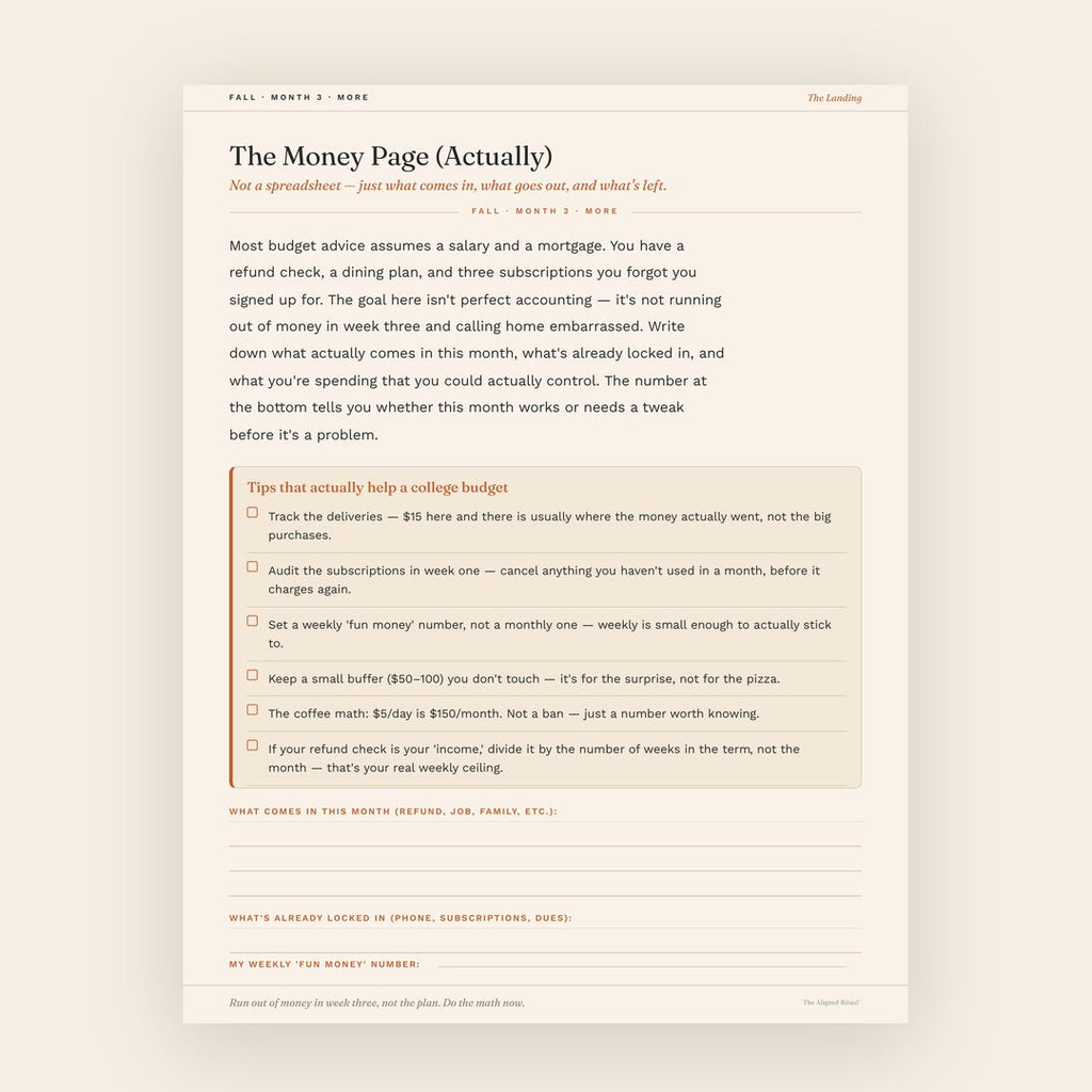The Landing — Quarter Edition Money Page social crop