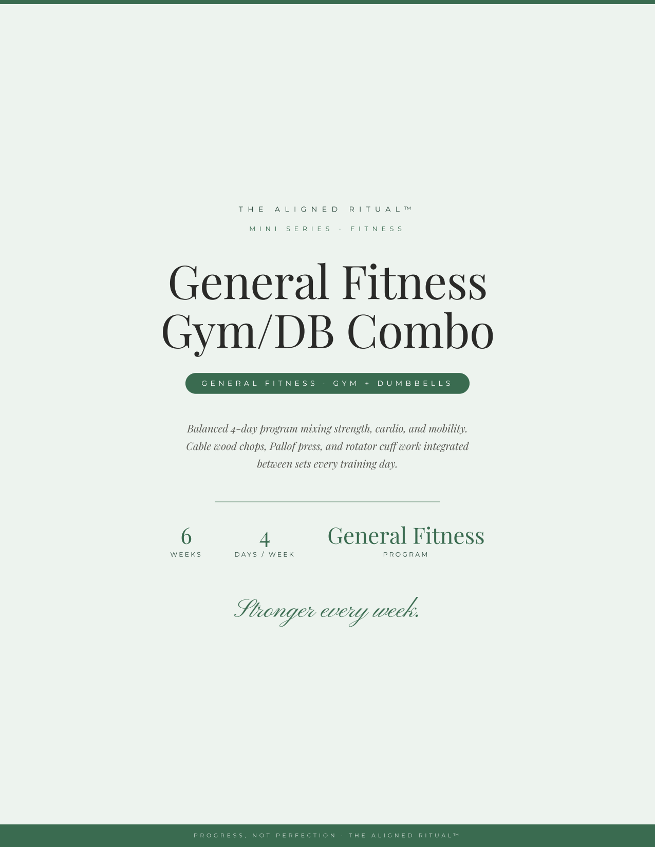 The Anywhere Stack — 3 Complete 6-Week Fitness Programs (Home, Gym & Dumbbell)