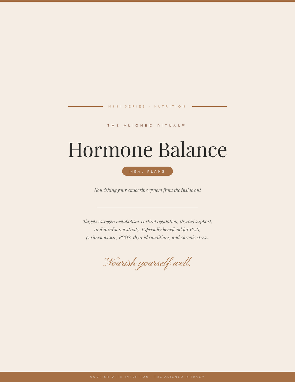 The Hormone Stack — Hormone Balance Meal Plan + Cycle Syncing Guide (3-Guide Bundle)