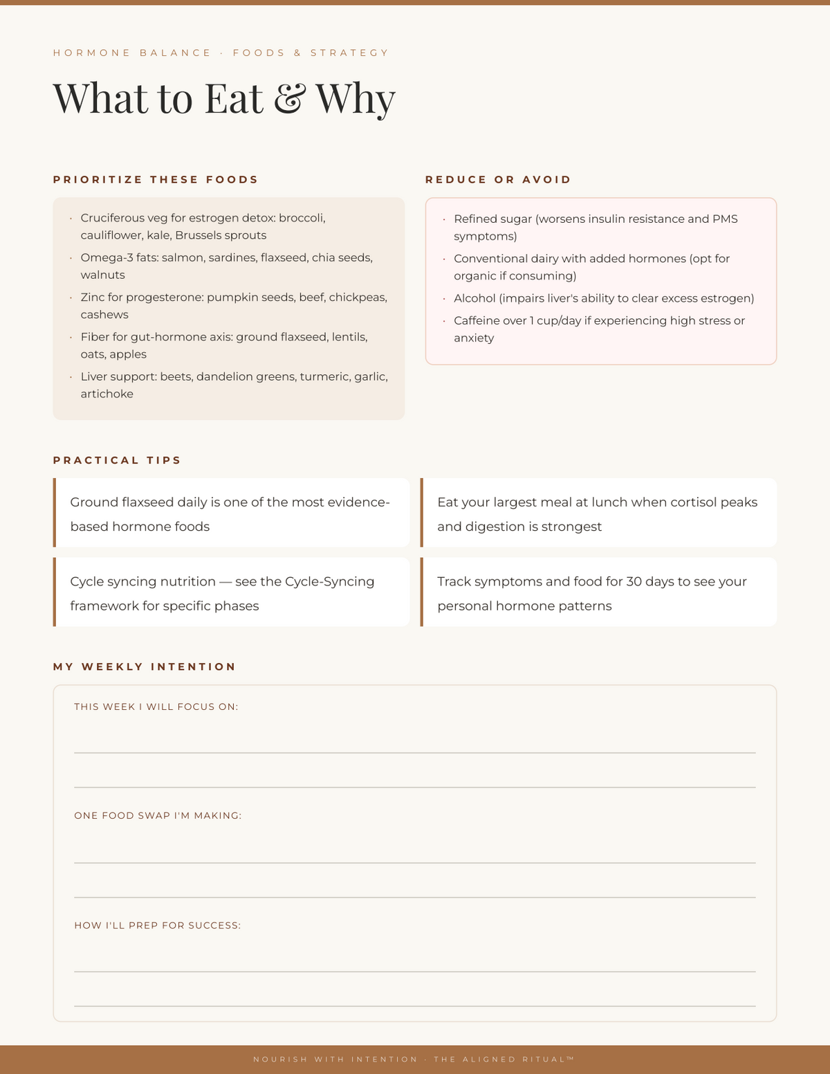 The Hormone Stack — Hormone Balance Meal Plan + Cycle Syncing Guide (3-Guide Bundle)